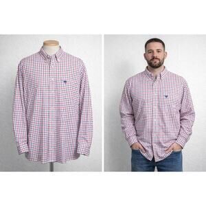 Brooks Brothers Original Polo Shirt Reb Blue Gingham Check Button Down Mens 3XLT